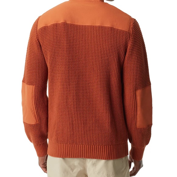 Men’Quarter-Zip Long Sleeve Pullover Patch Sweater 2XL - Picture 5 of 5